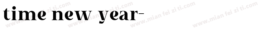 time new year字体转换
